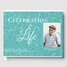 Visitas Celebração Teal Do Livro Convidado De Fotos Da Vid