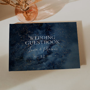Visitas Celestial Night Sky   Livro de Convidados para Cas