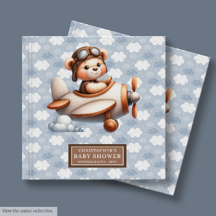 Visitas Chá de fraldas do livro convidado do Teddy Bear Pi