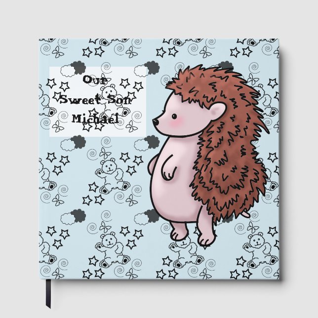 Visitas Design do Livro de Convidado Cute Hedgehog (Frente)