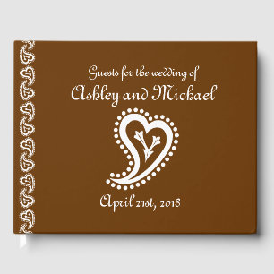 Visitas Doces Corações de Paisley no Livro de Chocolate