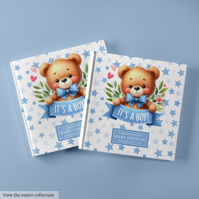 Visitas É um Livro de Convidados do Urso de Teddy para Men (Soft It’s a Boy Teddy Bear Guest Book for Boys)
