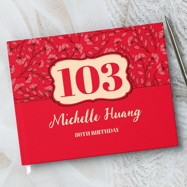 Visitas Elegante 100º Livro de Convidados de Aniversário ( (Criador carregado)