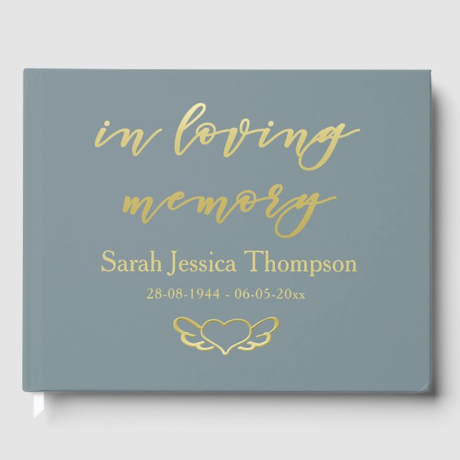 Visitas Em memória de amor | Livro Azul e Dourado de Condo (Frente)