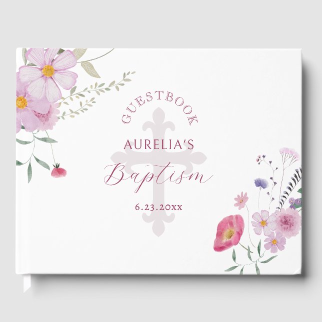 Visitas Flores Selvagens - Livro de Convidados (Frente)