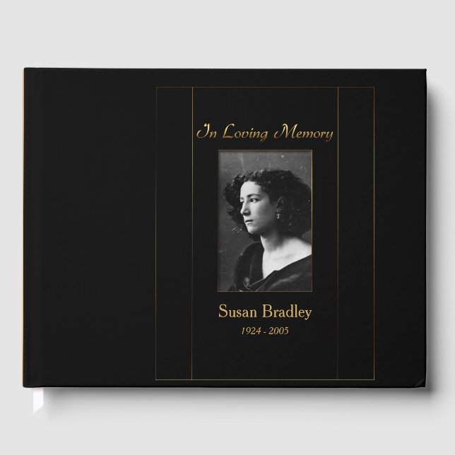 Visitas Foto do Livro de Convidados Funerários com canaliz (Frente)