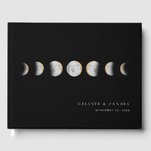 Visitas Gilded Moon Fases Modernas do Livro de Convidados