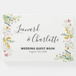 Visitas Guarda do Livro de Convidados do Casamento de Flor