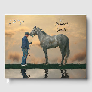 Visitas Horse De cinza E Livro De Convidados OTTB