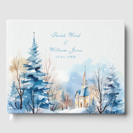 Visitas Igreja Romântica de Neve Livro de Convidado