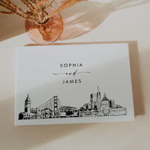 Visitas Livro Convidado de Casamento Skyline em São Franci