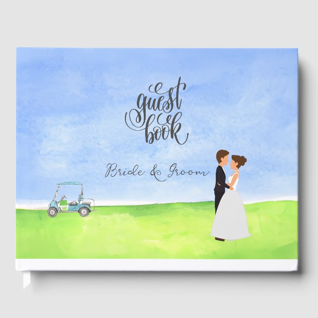 Visitas Livro convidado de golfe para Festa de casamento d (Frente)