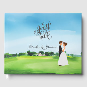 Visitas Livro convidado de golfe para Festa de casamento d