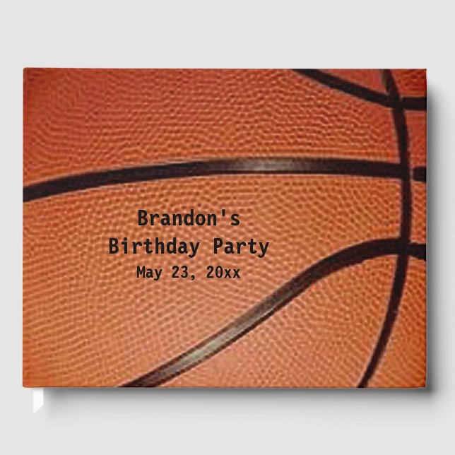 Visitas Livro de Convidado de Design de Basquete (Frente)