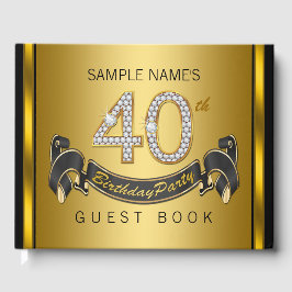 Visitas Livro de Convidado do aniversário de 40 anos
