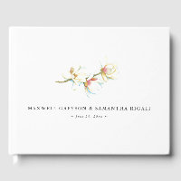 Livro de Convidado do Casamento Flores Brancas da