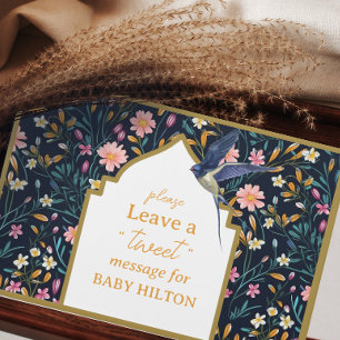 Visitas Livro de Convidado do Chá de fraldas Floral Elegan