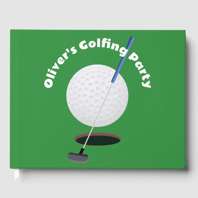 Visitas Livro de Convidado do Design de Golfe (Frente)