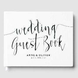 Visitas Livro de Convidado Russo Preto e Branco