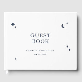 Visitas Livro de Convidados Celestial Night Sky Linen