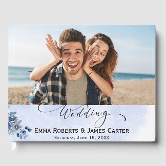 Visitas Livro de Convidados Clássico de Casamento Floral A