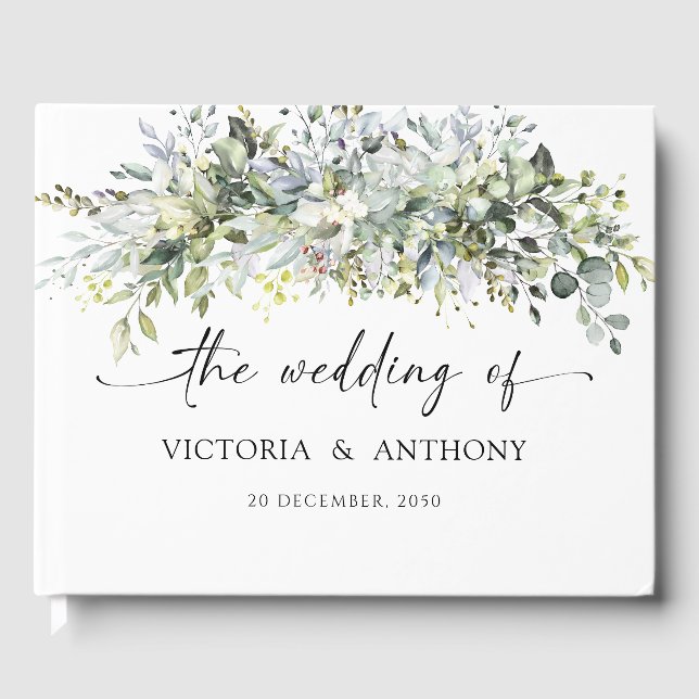 Visitas Livro de Convidados da Cerimônia de Casamento Flor (Frente)