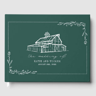 Visitas Livro de Convidados da Fazenda Verde Rustic Barn E