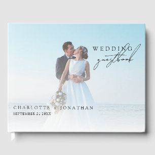 Visitas Livro de Convidados da Foto de Casamento Minimalis