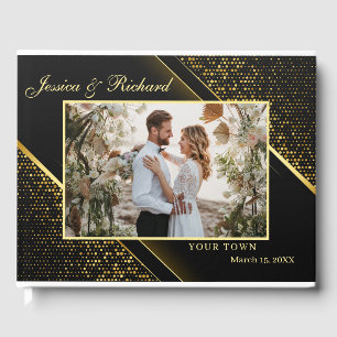 Visitas Livro de convidados da FOTO Negra de Casamento Neg