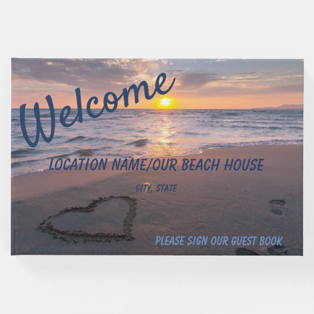 Visitas Livro de Convidados das Fontes Azuis do Sunset Oce (Frente)