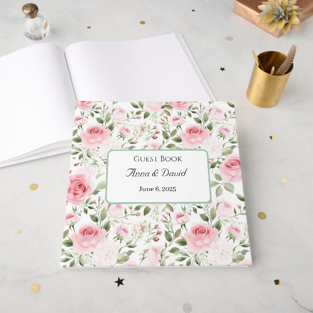 Visitas Livro de Convidados de Casamento (Frente aberta)