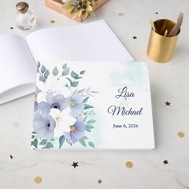 Visitas Livro de Convidados de Casamento (Frente aberta)