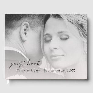 Visitas Livro de Convidados de Casamento Chic Rosa-Blush M