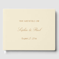 Livro de Convidados de Casamento de Beige para Our