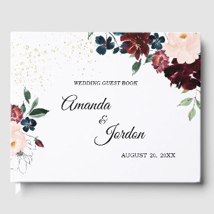 Visitas Livro de Convidados de Casamento de Celebração de