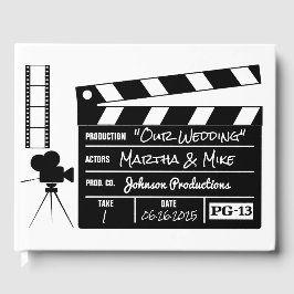 Visitas Livro de Convidados de Casamento de Cinema de Holl