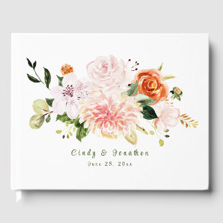 Visitas Livro de Convidados de Casamento de Florais Botâni