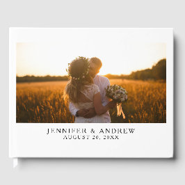Visitas Livro de Convidados de Casamento de Fotos Elegante