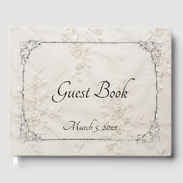Visitas Livro de Convidados de Casamento de Locais Bordado