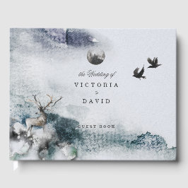 Visitas Livro de Convidados de Casamento de Lua de Stag En