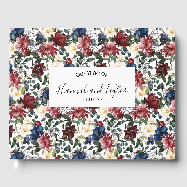 Visitas Livro de Convidados de Casamento de Marinhos Burgu (Frente)