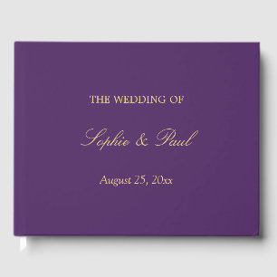 Visitas Livro de Convidados de Casamento de Porco Roxo Ele