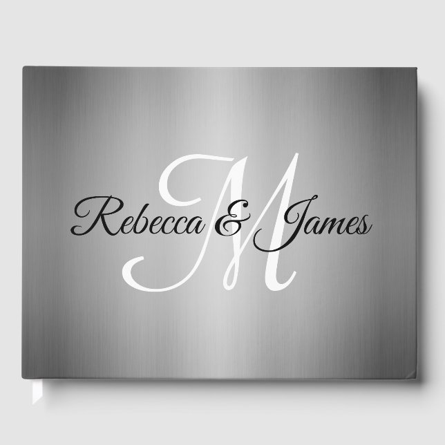 Visitas Livro de Convidados de Casamento de Script de Silv (Frente)