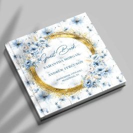 Visitas Livro de Convidados de Casamento Dourado de Lumino