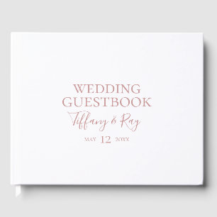 Visitas Livro de Convidados de Casamento Dourado Elegante