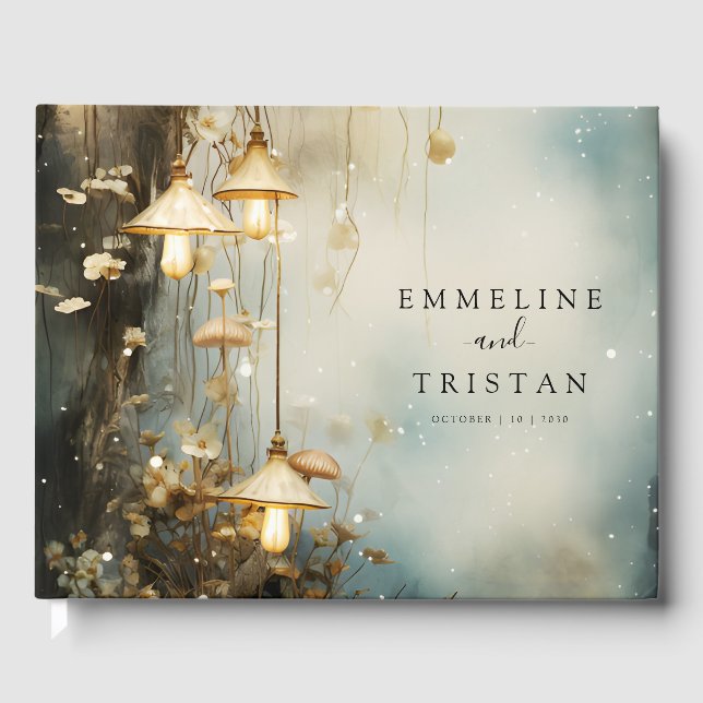 Visitas Livro de Convidados de Casamento Encantado (Frente)