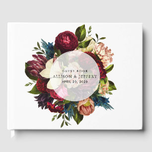 Visitas Livro de Convidados de Casamento Floral