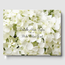 Visitas Livro de Convidados de Casamento Floral de Hydrang