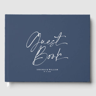 Visitas Livro de Convidados de Casamento Floral Personaliz