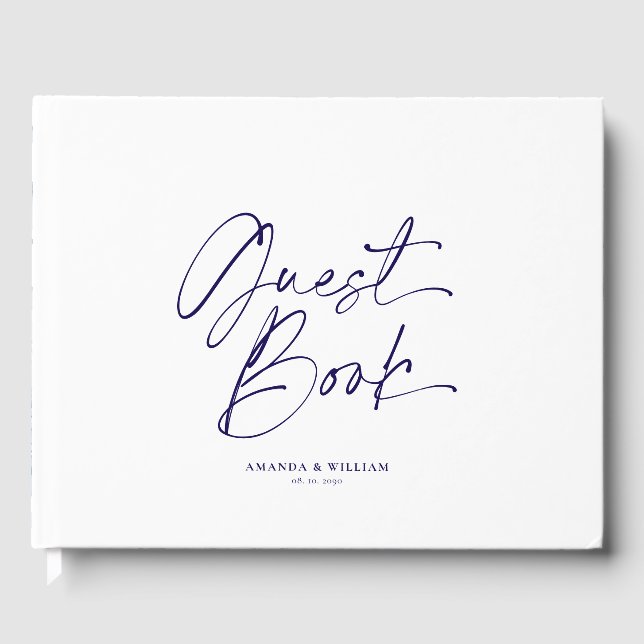 Visitas Livro de Convidados de Casamento Floral Personaliz (Frente)